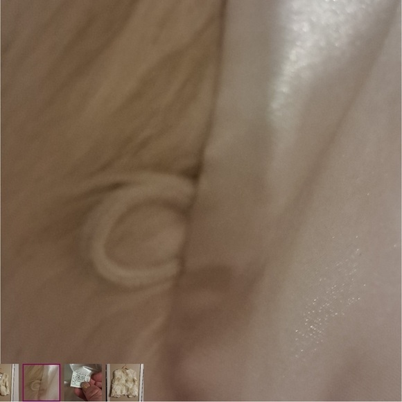 XL Faux Fur Vest White and Light Beige - Picture 4 of 4